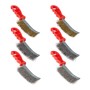 Relaxdays Drahtbürsten 6er Set Metall Kunststoff Silber Gold Rot Ergonomisch Aufhängbar 24 cm x 6 cm x 2 cm 0,1 kg