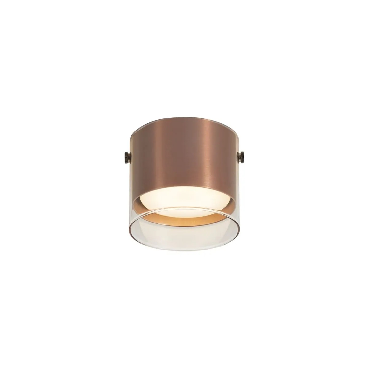 QAZQA Moderner Aufbaustrahler Dunkelbronze mit Glas Drain