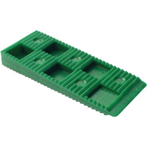 Grüner Kunststoffkeil (80x30x10 mm) für Fensterzubehör, 30 Stück pro Packung.