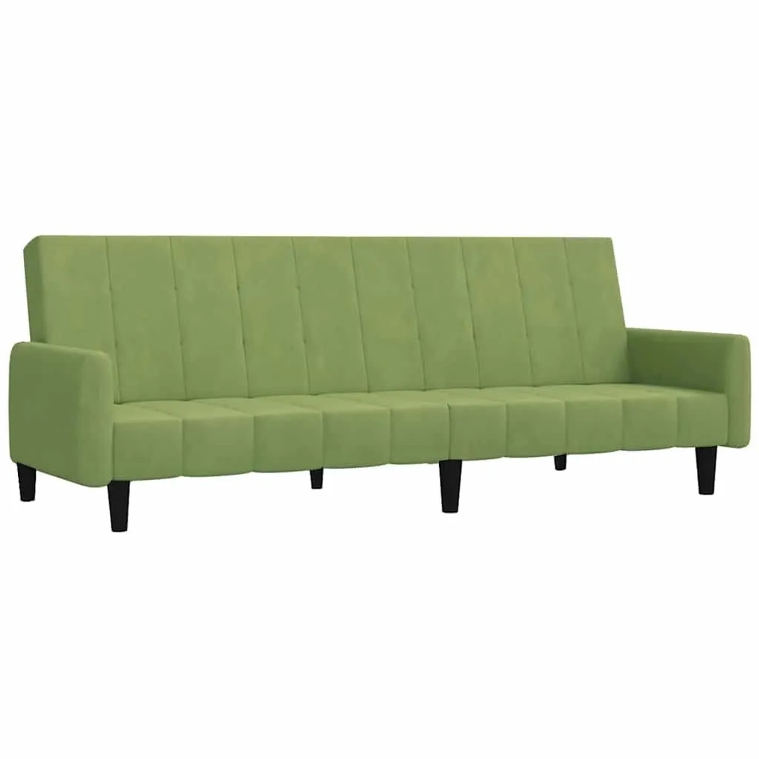 vidaXL Schlafsofa 2-Sitzer Hellgrün Samt 375777