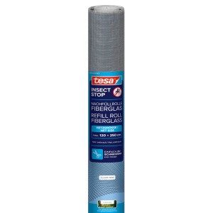 tesa® Insect Stop Fiberglas Nachfüllrolle, anthrazit, für Insektenschutznetze.
