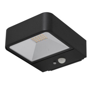 Lucande LED Solarleuchte Außen Dava 10020304 mit Bewegungsmelder Spritzwassergeschützt Modern in Schwarz aus Aluminium