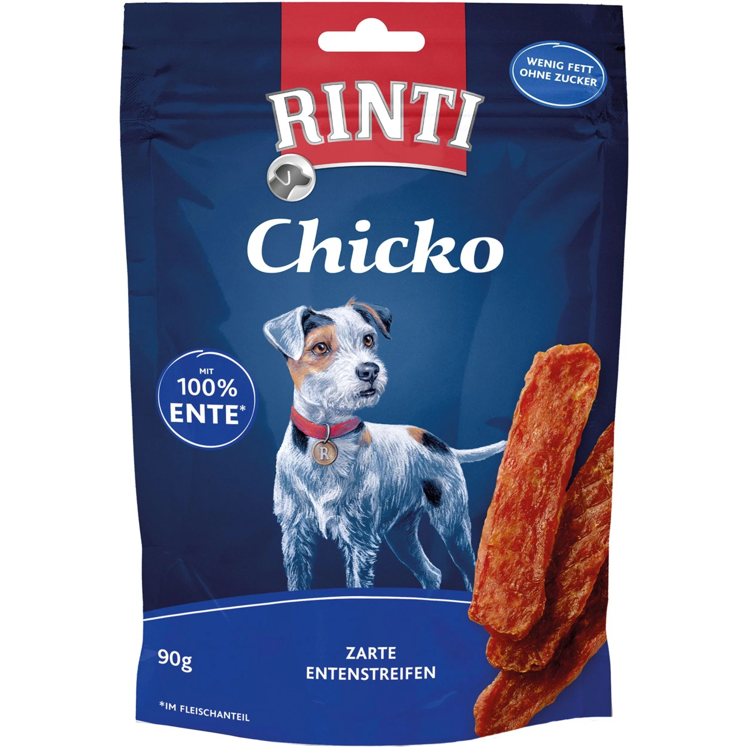 Rinti Hunde-Natursnacks Chicko Entenstreifen 90 g