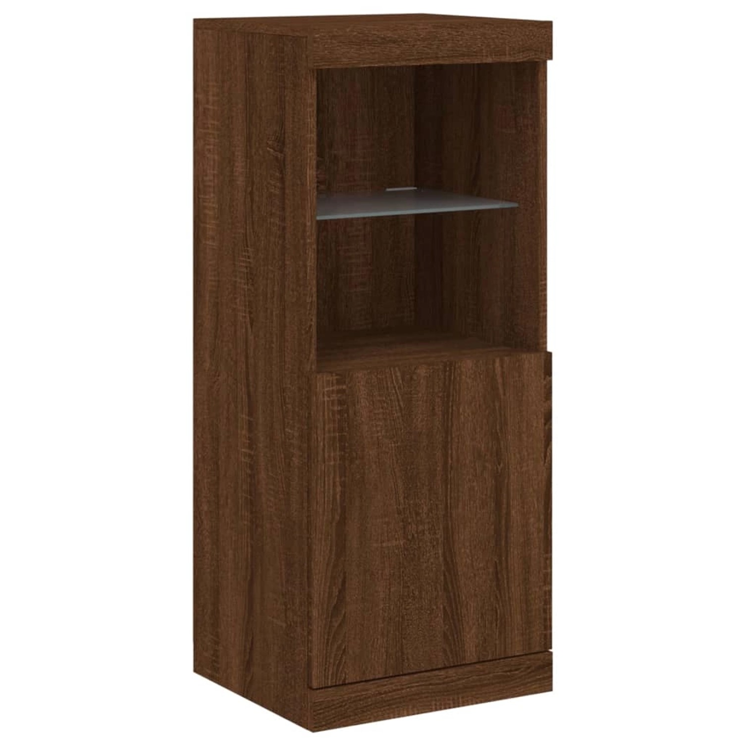 vidaXL Sideboard mit LED-Leuchten Braun Eichen-Optik 41x37x100 cm 836692