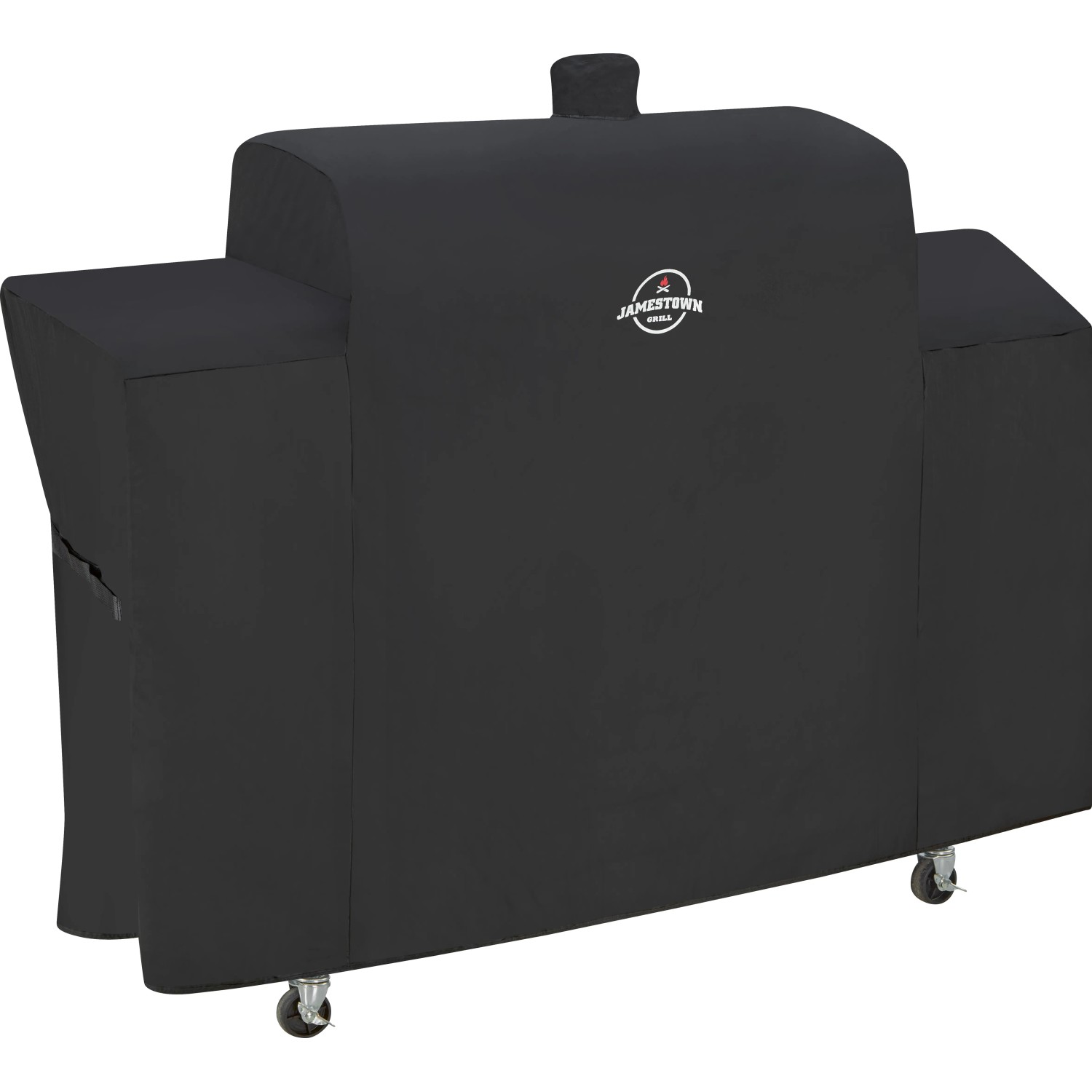 Schwarze Jamestown Grill-Abdeckhaube Dean für Kombistation, wind- und wetterfest.