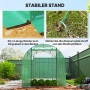 Detailansicht: Outsunny Folientunnel mit Erdanker, stabile Verankerung im Boden für sicheren Stand.