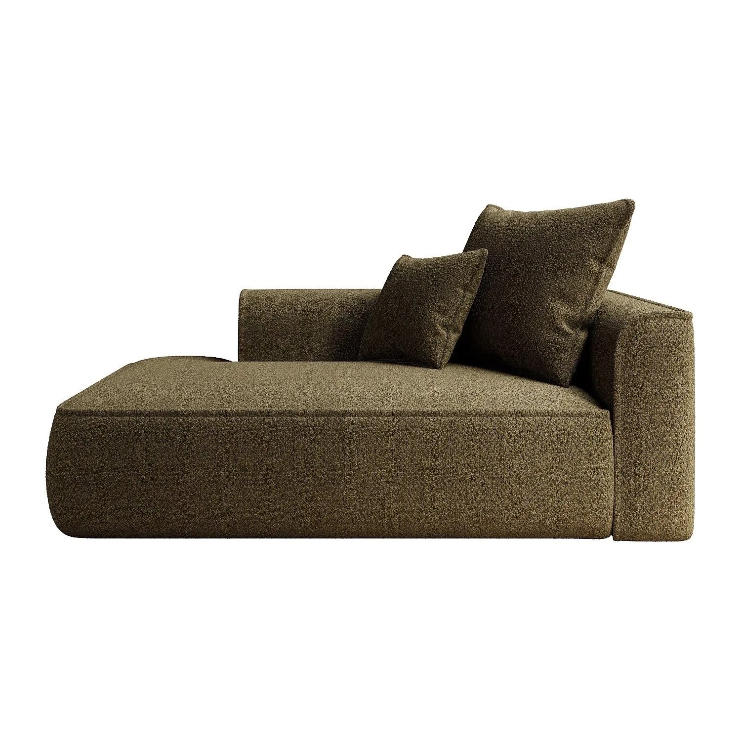 Vente-unique Recamiere Ohne Schlaffunktion Pineta Khaki 180 cm