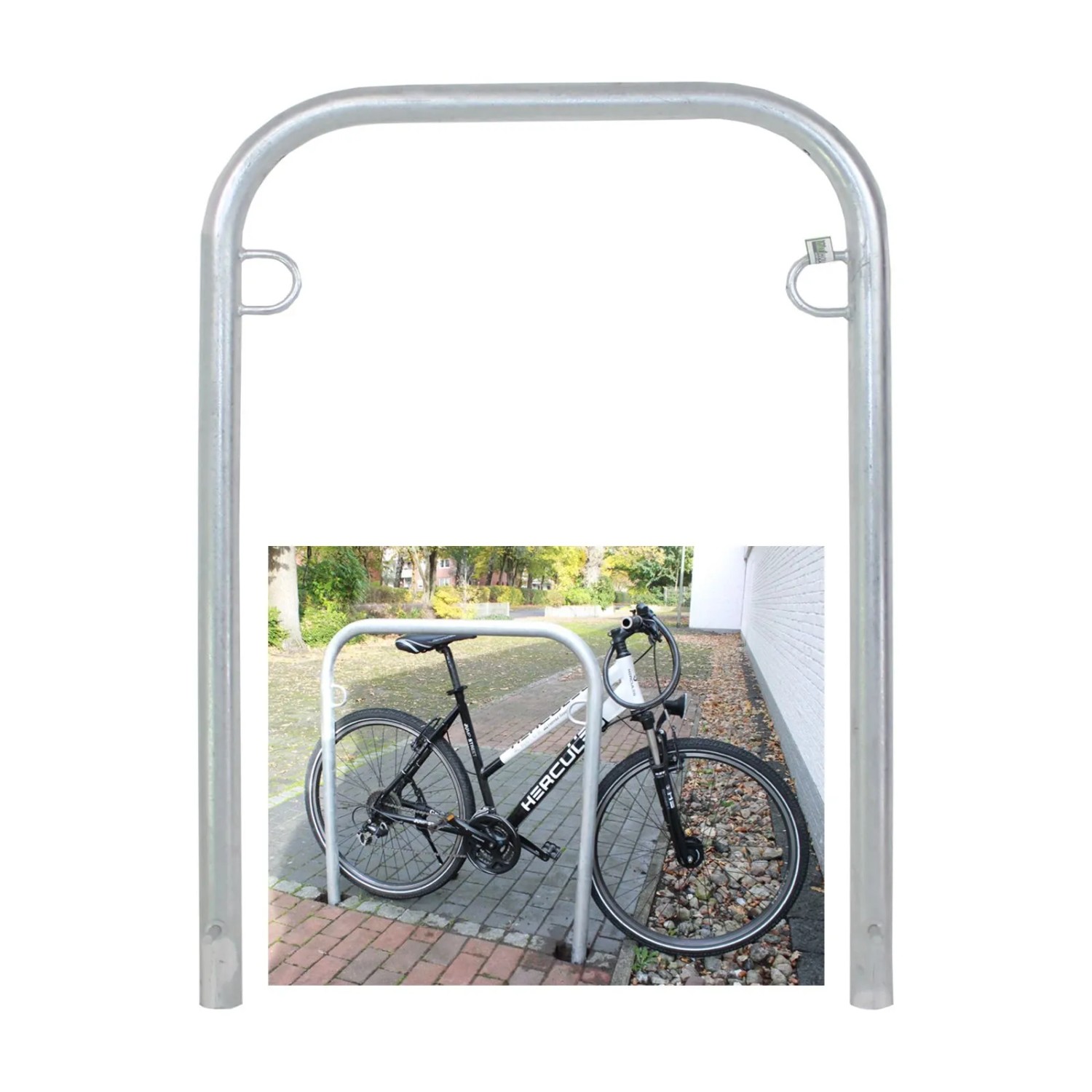 TRUTZHOLM Fahrradanlehnbügel 114 x 78 cm Stahl Durchmesser 49 mm Typ U