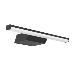 Schwarze LED Spiegelleuchte Regello-Z von Eglo Connect mit CCT-RGB Funktion.