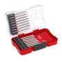 Einhell Bit-Set M-Case, 16-teilig, mit 90 mm langen Bits in roter Aufbewahrungsbox.