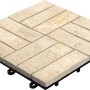 Florco Naturstein-Klickfliese Stone Travertine, 30x30cm, für Terrasse & Garten.