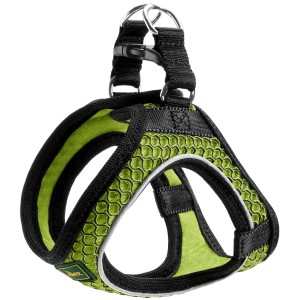 Hunter Hundegeschirr Hilo Comfort, Gr. XXS-XS, limette, leichtes, atmungsaktives Mesh-Material.