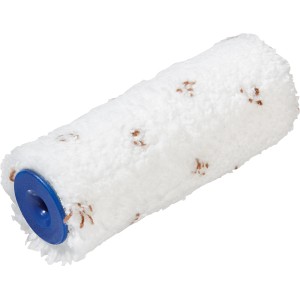 LUX Lasurwalze, 12 cm, Nylon, braun getupft, für gleichmäßigen Farbauftrag auf Kleinflächen.