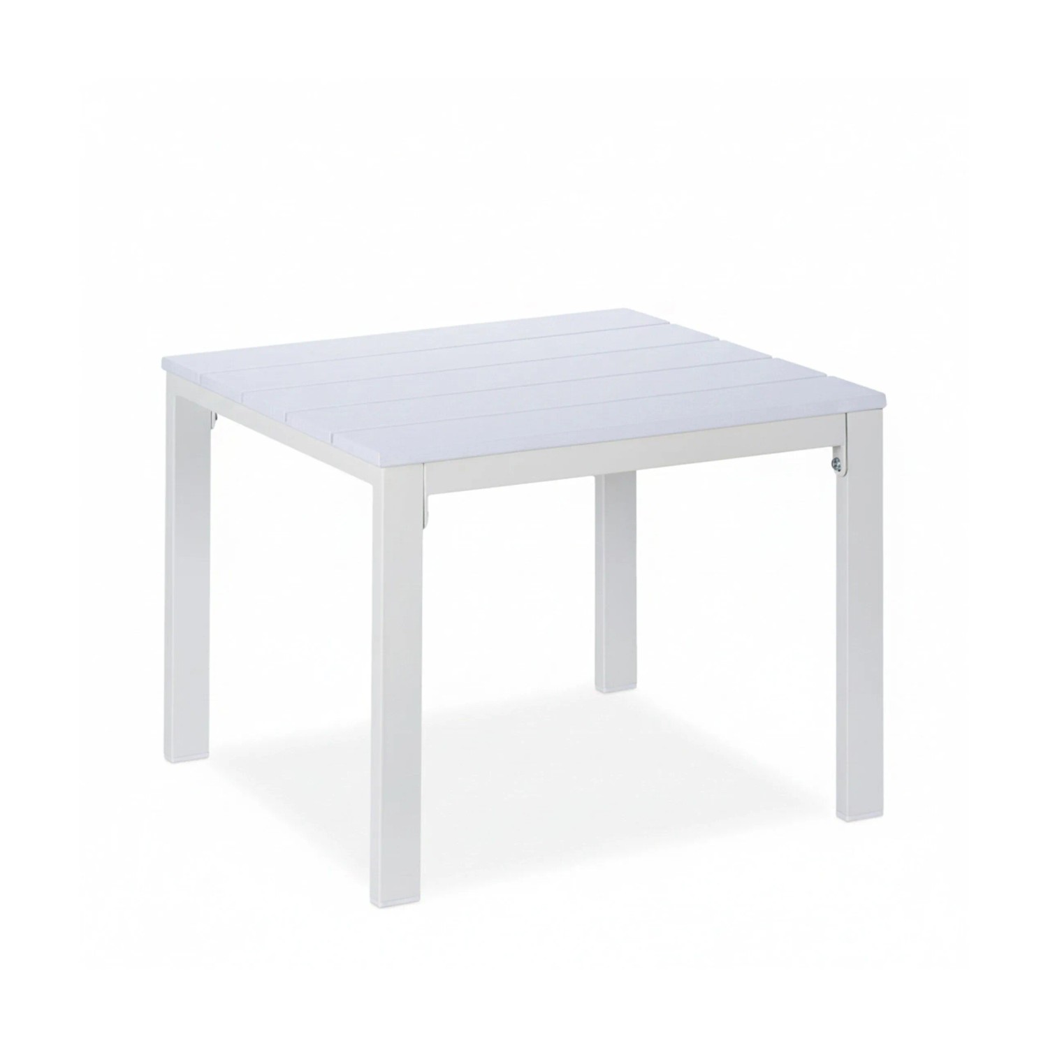 Relaxdays Beistelltisch Kunststoff Stahl Weiß Wetterfest 39 cm x 52 cm x 48 cm 4,6 kg