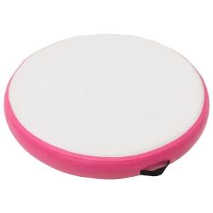 Aufblasbare Gymnastikmatte, rosa, 100x100x15 cm. Ideal für Sport & Fitness.