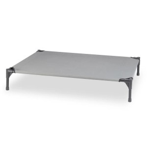 Graue Knuffelwuff Hundeliege XL für In- und Outdoor, ohne Dach.