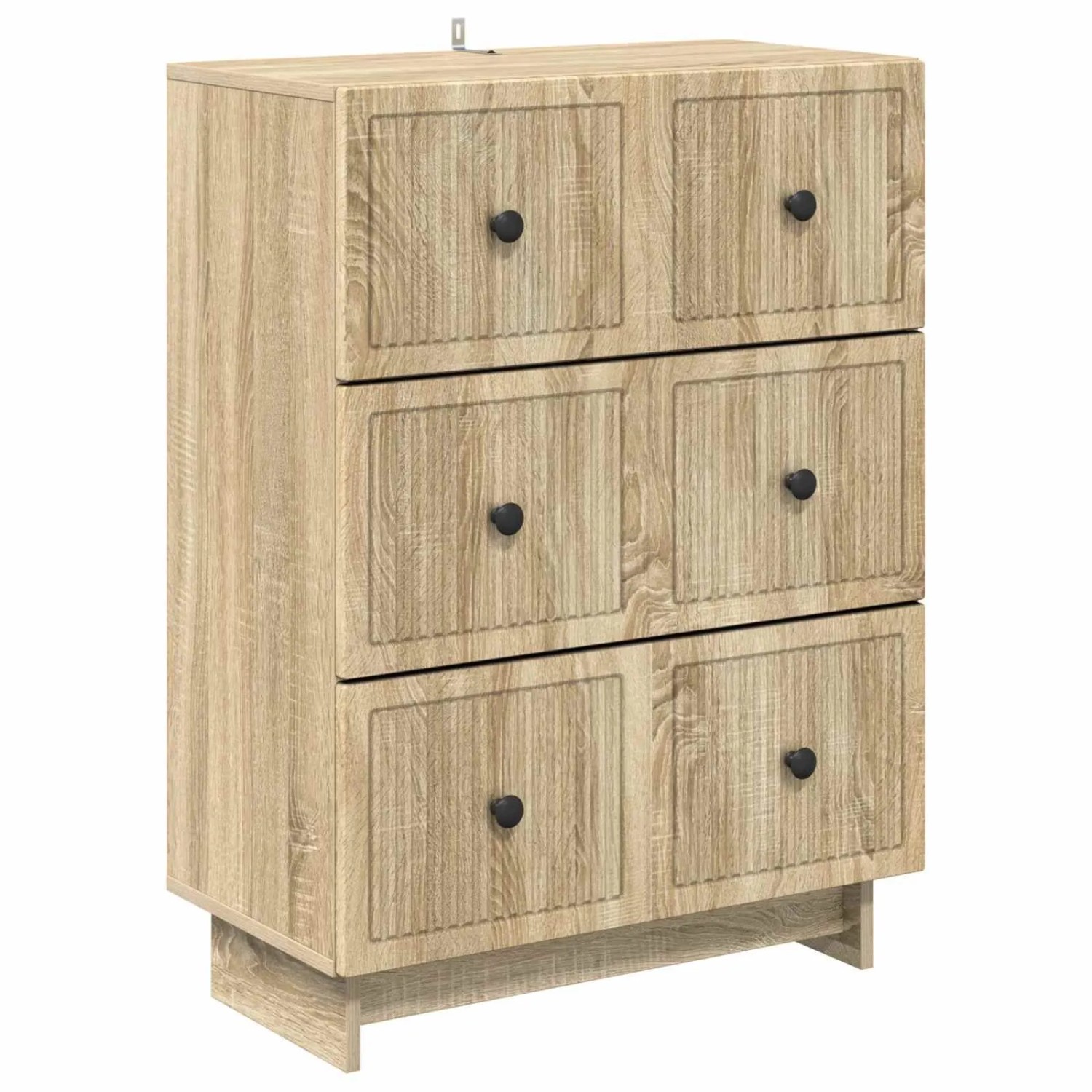 vidaXL Schubladenschrank Sonoma-Eiche 66 x 34,5 x 90 cm Holzwerkstoff 893917