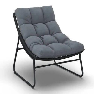 Bessagi Garden Balkonset Elia Grau Metall/Outdoorstoff
