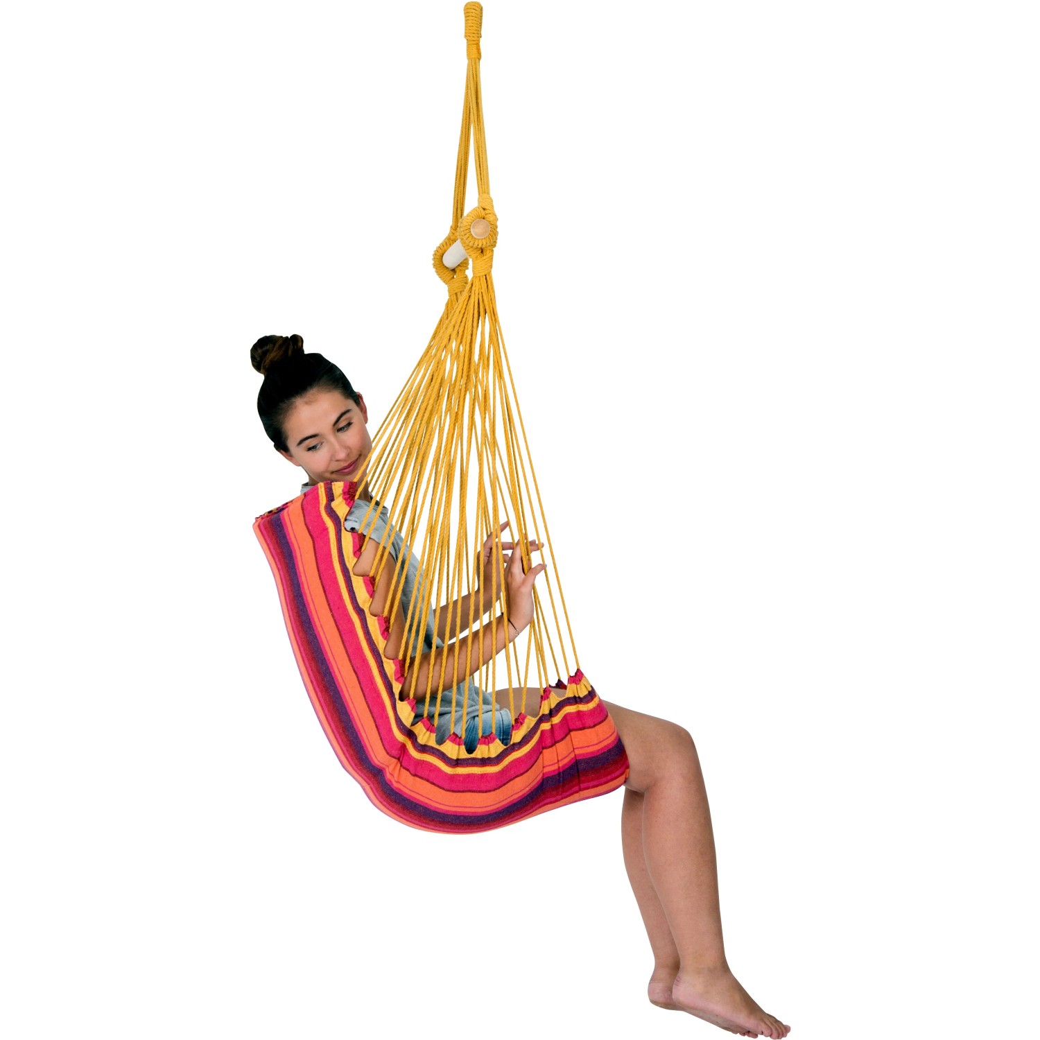 Amazonas Hängesitz Belize Vulcano, 104x56 cm, mit Person. Bequemer Hängesessel für Garten und Terrasse.
