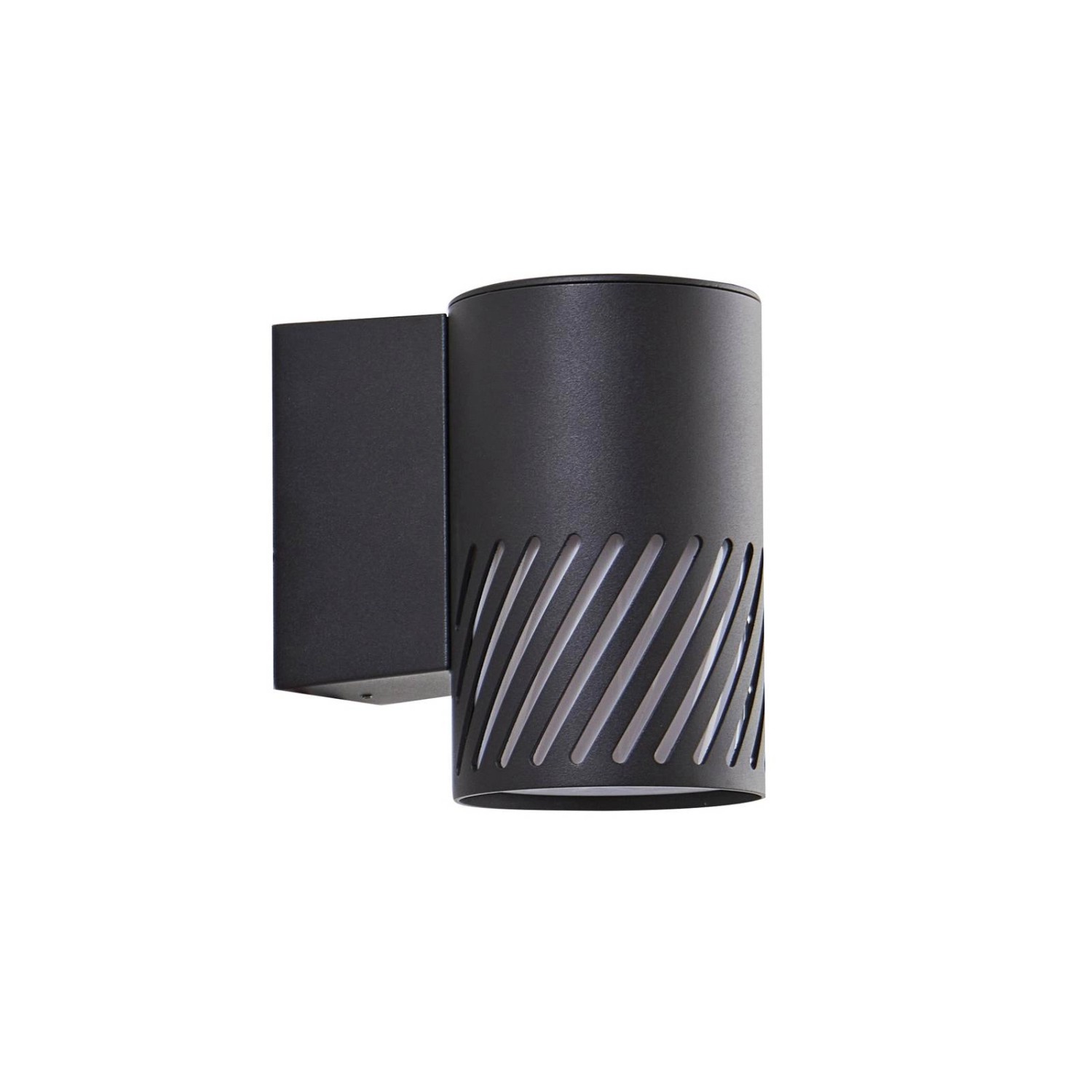 Lindby Wandleuchte Außen Lurinda 10025924 Spritzwassergeschützt Modern in Schwarz aus Metall 1-flammig E27