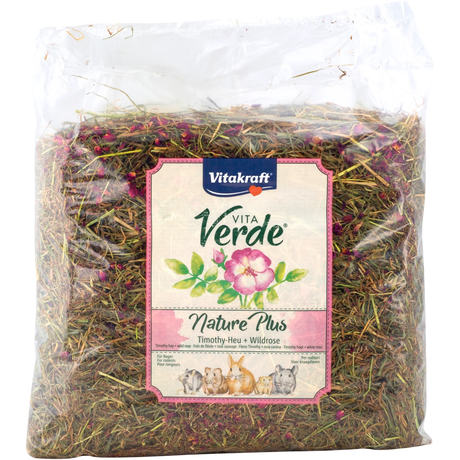 Vitakraft Nager-Ergänzungsfutter VitaVerde Heu und Wildrose 500 g