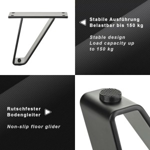 SOTECH Möbelfuß TANGO 108,5 mm Schwarz Matt