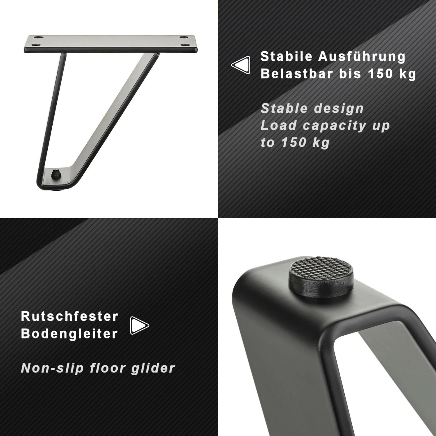 SOTECH Möbelfuß TANGO 108,5 mm Schwarz Matt_2