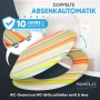 Sanilo WC-Sitz Starstripes mit Absenkautomatik, Toilettendeckel aus Holz mit bunten Streifen.
