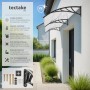 Tectake Vordach  In Bogenform Wetterfest  93 x 300 x 0 50 cm Transparent_2