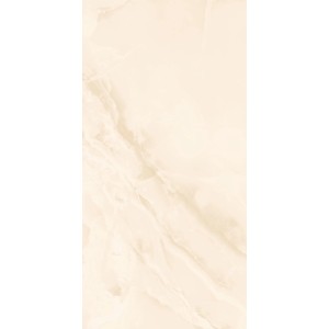 Beige Feinsteinzeug Bodenfliese Opus premium, glasiert und poliert, mit Naturstein-Optik, 60x120 cm.