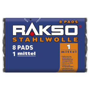 RAKSO Stahlwolle Pads Sorte 1 Mittel 1 x 8 Stück