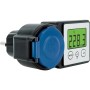 Schwaiger Energiekostenmessgerät STEM1044 mit Display zur Messung von Stromverbrauch und Einspeisung.