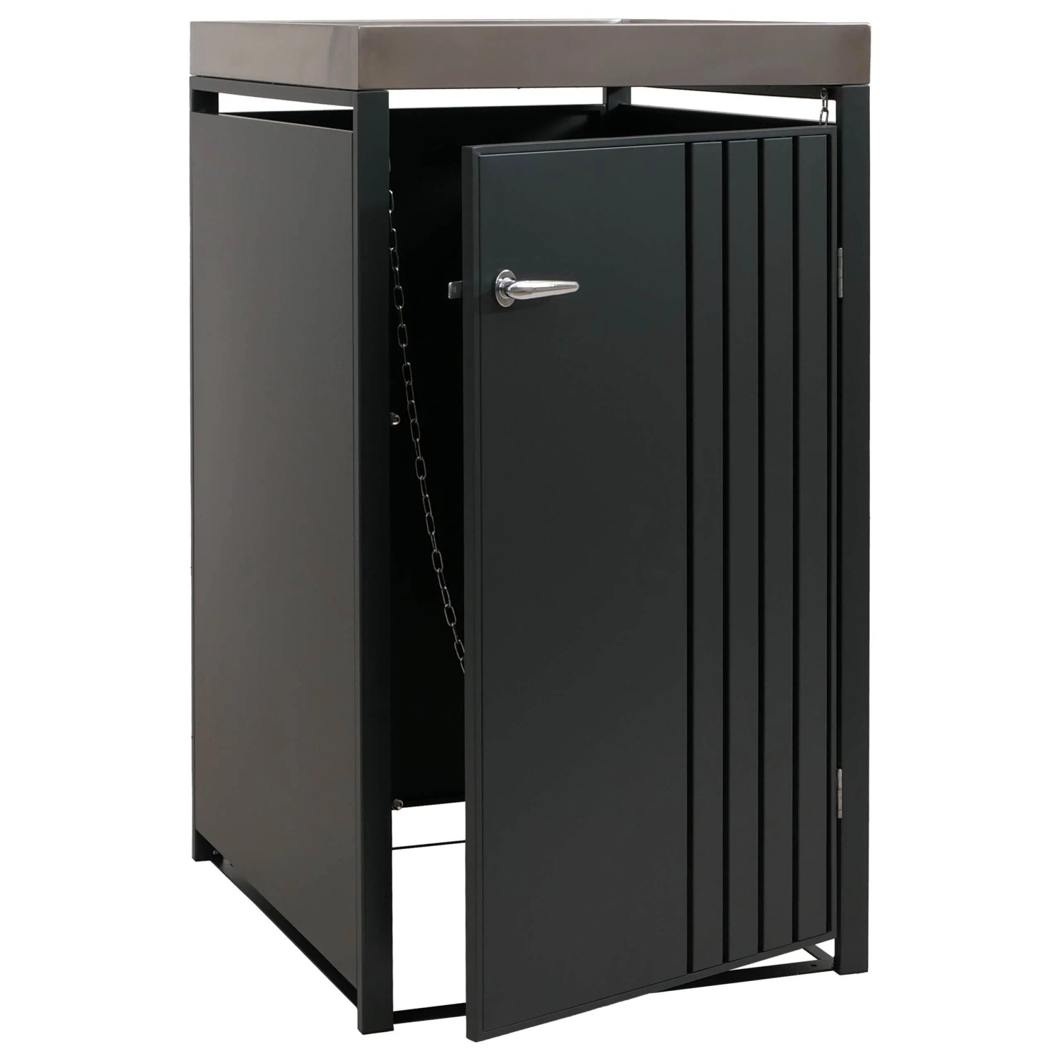 Proregal 1er-Mülltonnenverkleidung Mit Pflanzkasten HxBxT 125x68x84 cm Anth günstig online kaufen