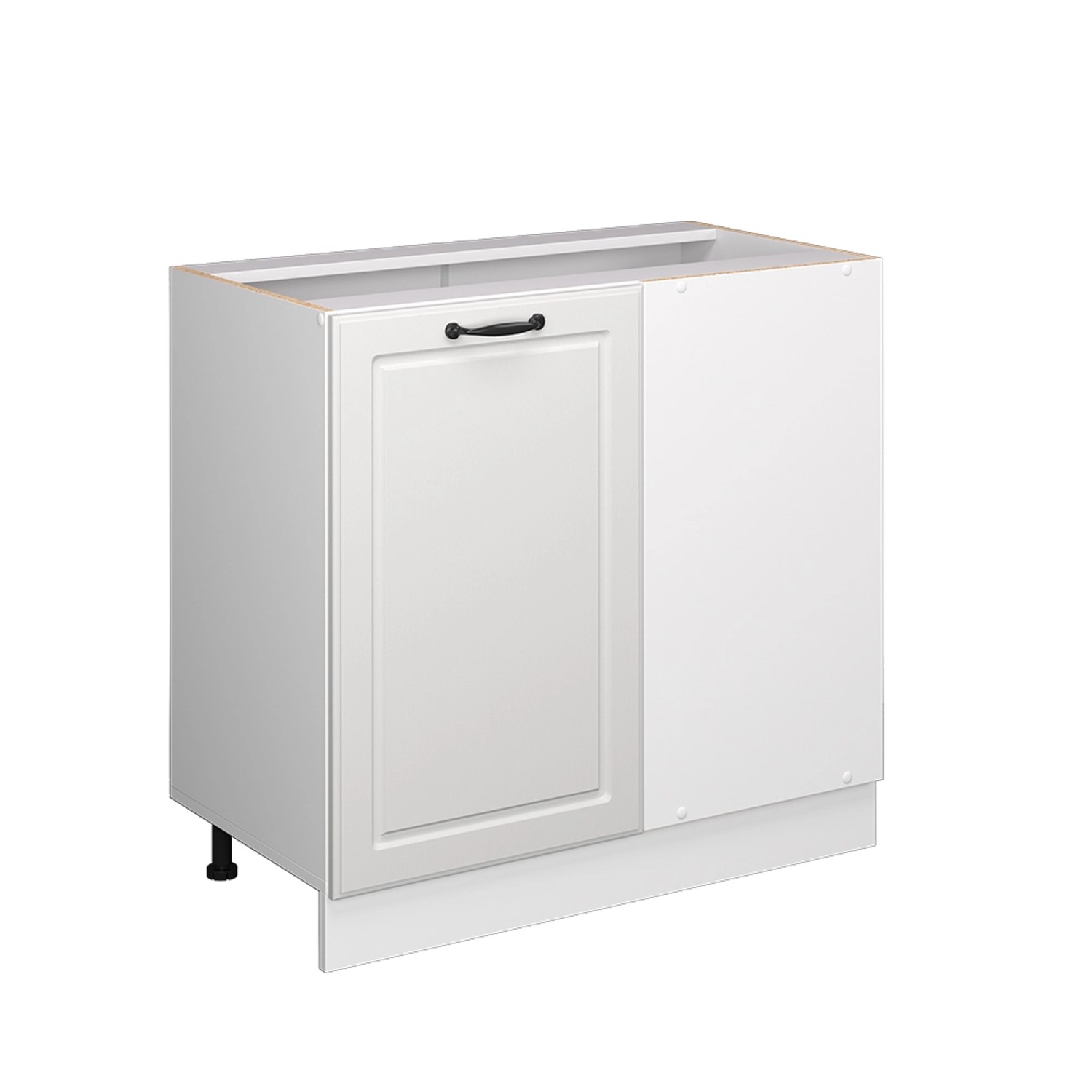 Vicco Eckunterschrank R-Line Weiß Landhaus/Weiß 86 cm ohne Arbeitsplatte günstig online kaufen