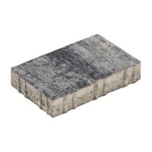 Diephaus Mika Pflasterstein, 30x20x6 cm, in nuanciertem Weiß-Schwarz. Robuster Stein für Terrasse & Garten.