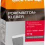 Quick-Mix Porenbetonkleber, 10 kg Sack, zum Verkleben von Porenbetonsteinen.
