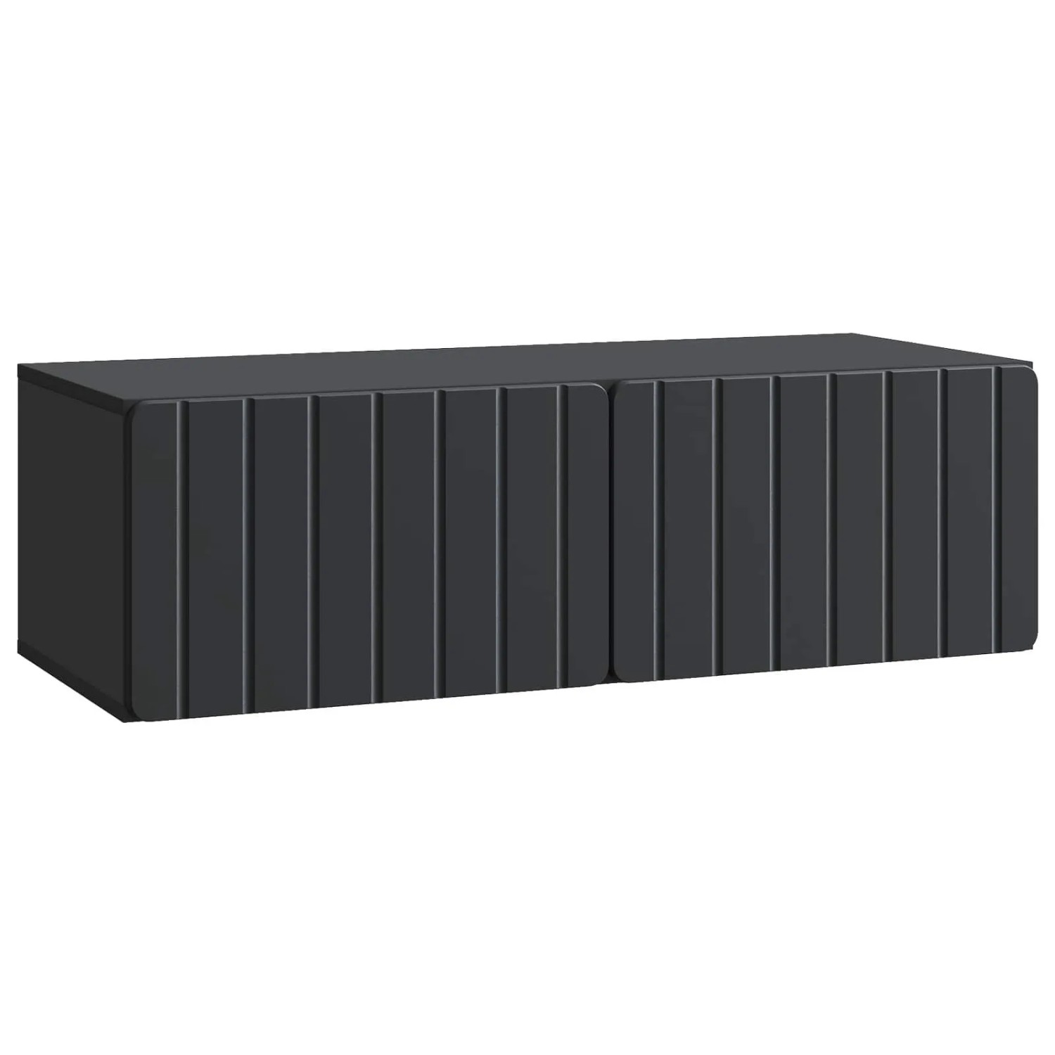 vidaXL Wandmontierter TV-Schrank Schwarz 98 x 41 x 30 cm Holzwerkstoff 898356