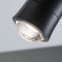 Schwarzer Paulmann URail LED-Spot Tarie mit matter Oberfläche und leuchtender Kugellinse für blendfreies Licht.