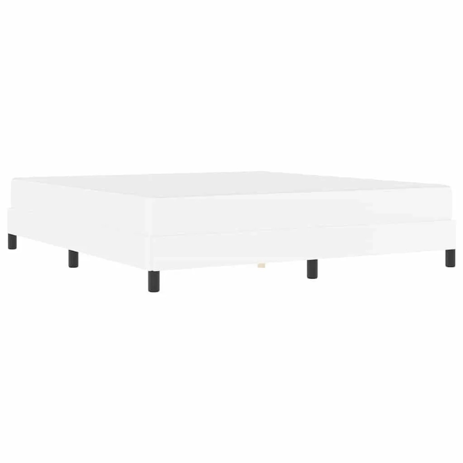 vidaXL Bettrahmen mit Matratze Reinweiß 180 x 200 cm Stoff 3398644