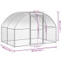 vidaXL Hühnerstall 3x2x2 m aus verzinktem Stahl, mit wasserfester Überdachung.