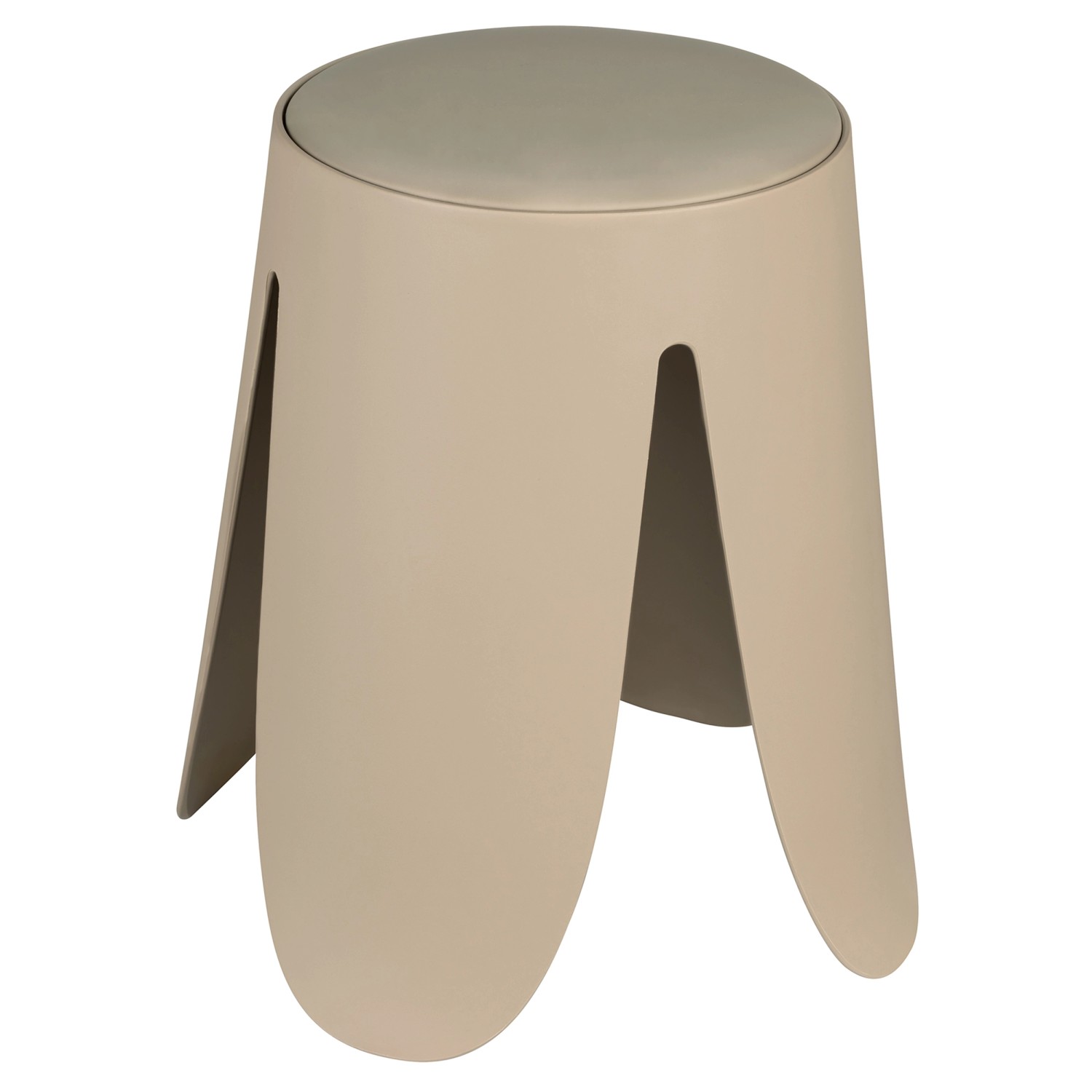 Wenko Hocker Comiso Ø 44,5 cm x 46 cm Beige Matt günstig online kaufen
