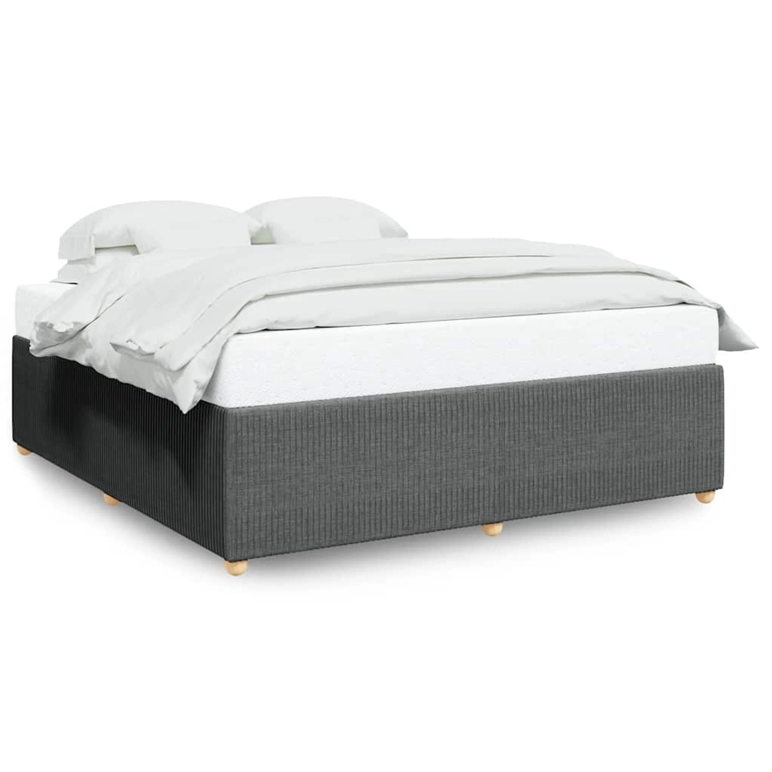 vidaXL Bettgestell ohne Matratze Dunkelgrau 200x200 cm Stoff 3284964 günstig online kaufen