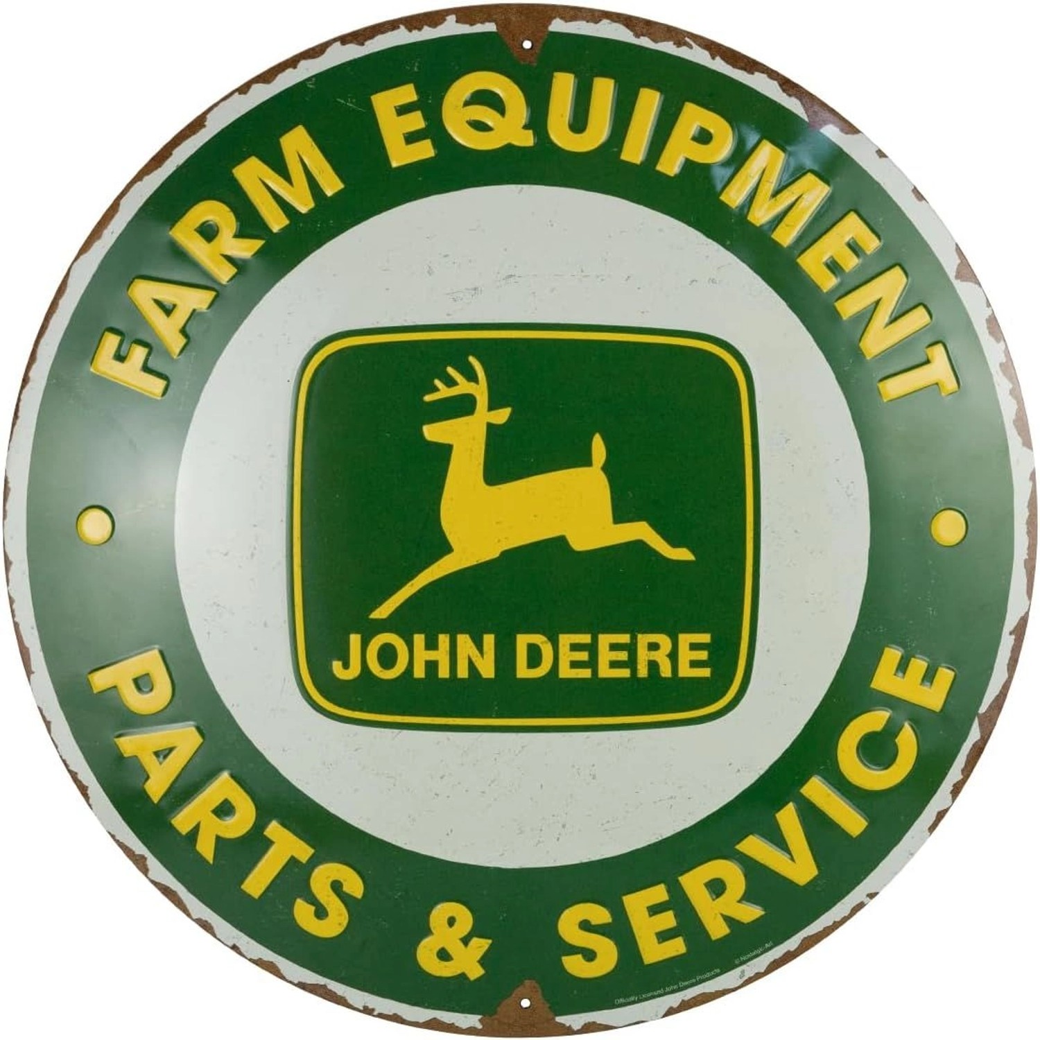 Nostalgic-Art Blechschild 35 cm Rund - John Deere - Parts & Service günstig online kaufen