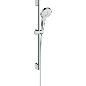Hansgrohe Croma Select S Brauseset mit Stange (65cm), Handbrause in Weiß/Chrom.