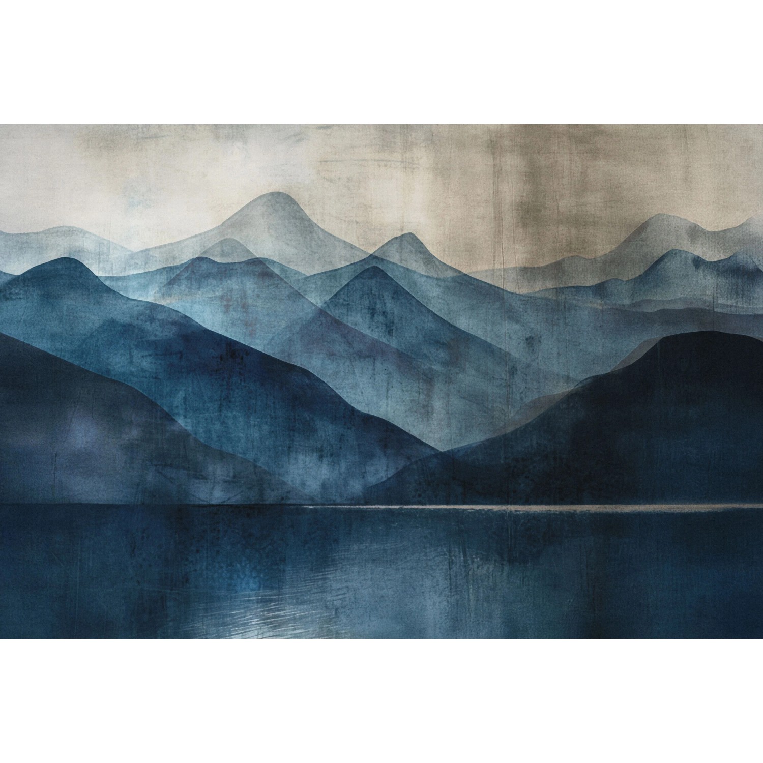 Erismann Vliestapete Art Edition 2 Indigo Silence 4 m x 2,7 m Blau