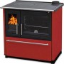 Plamen Küchenofen Holzherd 850 Glas Rot Rechte Version und 8 kW