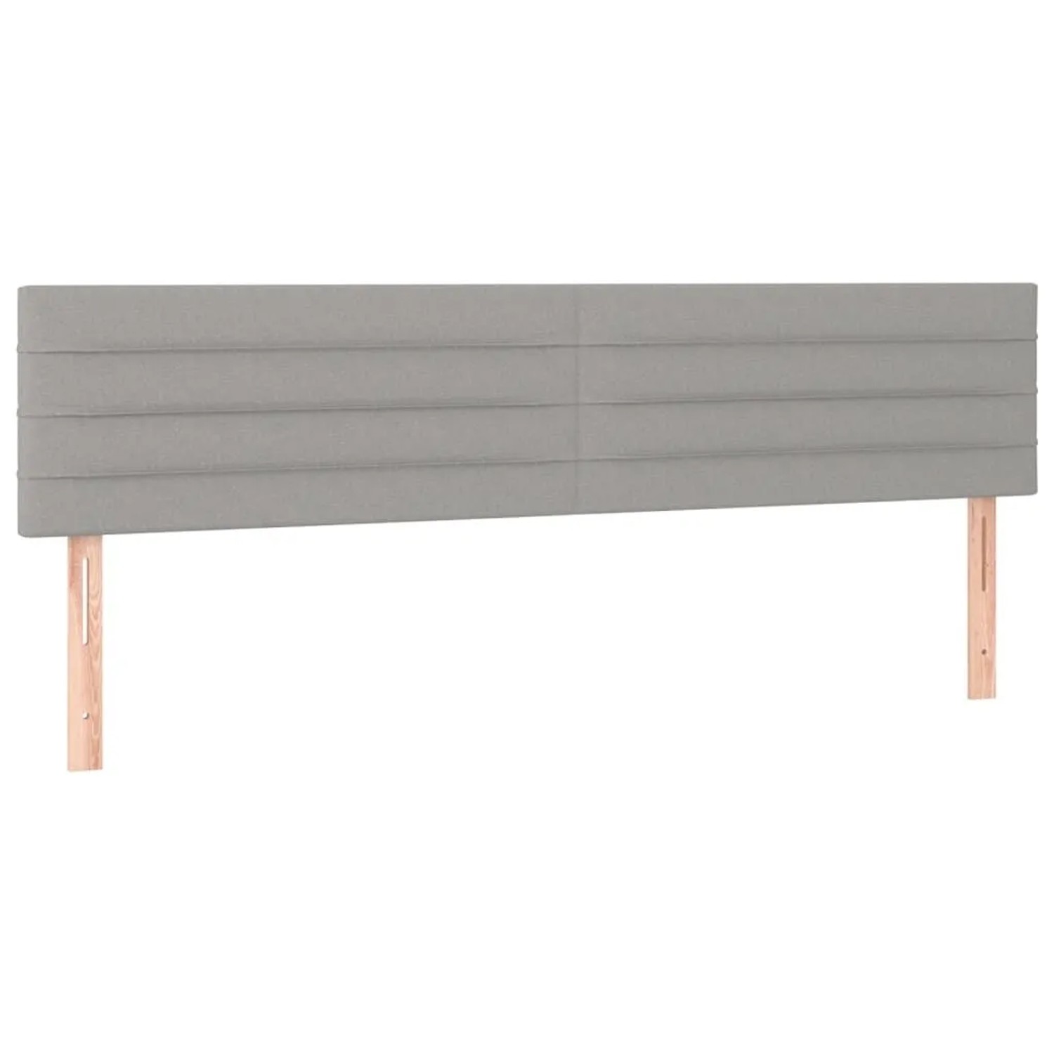 vidaXL Kopfteile 2 Stk Hellgrau 100x5x78/88 cm Stoff 346186