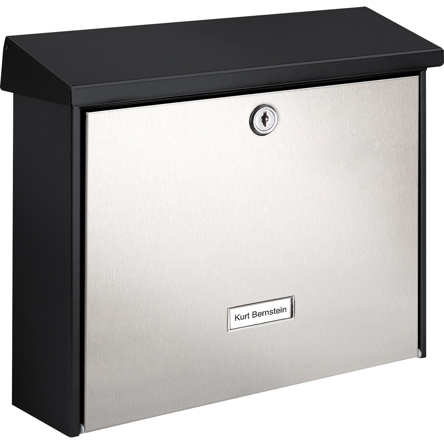 Burg-Wächter Briefkasten Black + Steel London 6867 Schwarz-Silber