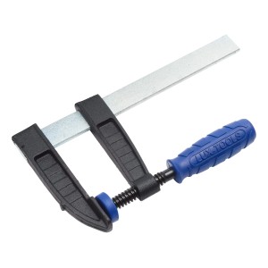 LUX Schraubzwinge Classic, 160x80mm, mit blauem Griff. Spannwerkzeug für Heimwerker und Profis.