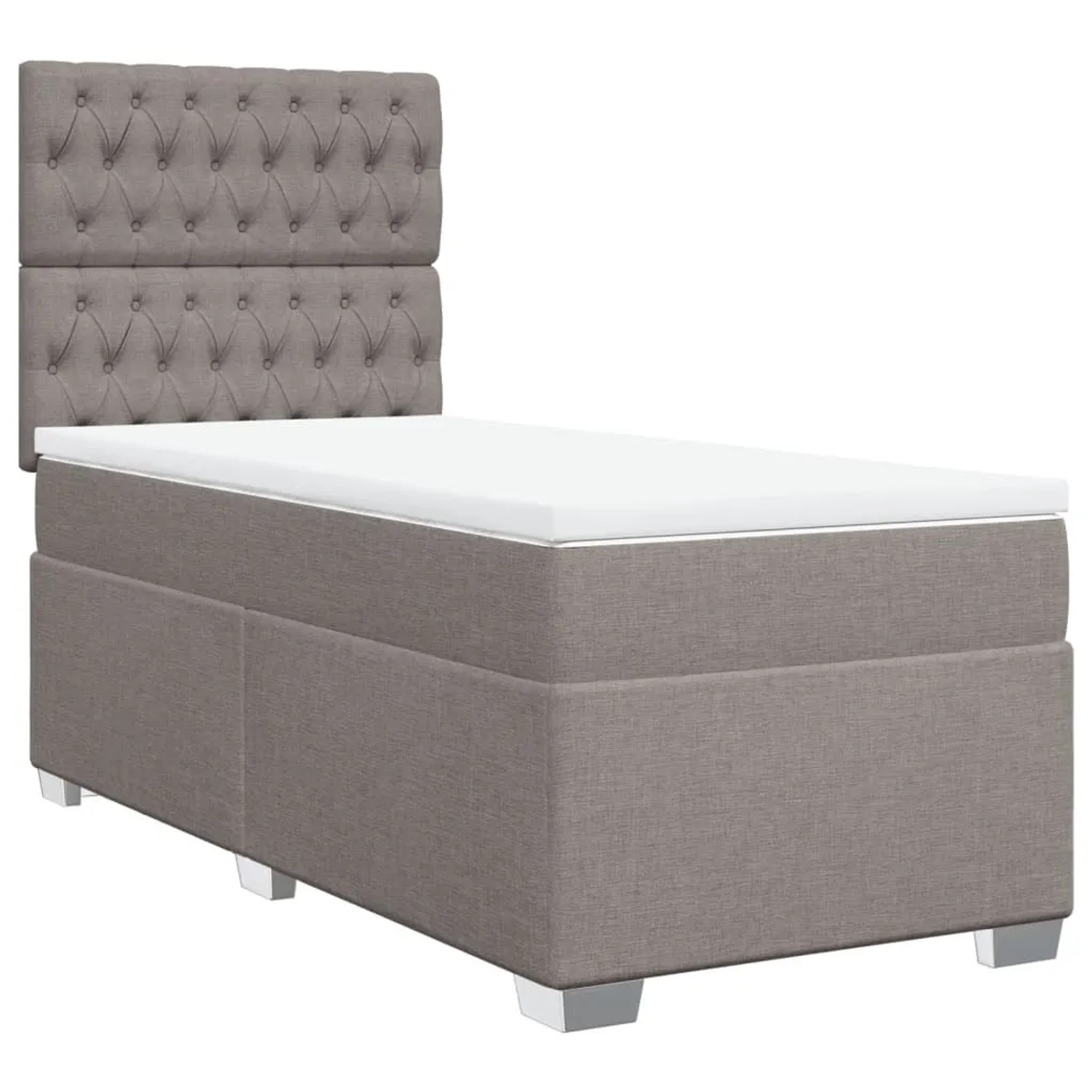 vidaXL Boxspringbett mit Matratze Taupe 90x190 cm Stoff 3292654 günstig online kaufen